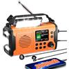 Wholede 20000mAh DAB/DAB+/FM Radio Portatile Ricaricabile, 3 Metodi di Ricarica, 11 en 1 Solar Radio a Manovella avec Power Bank, Bluetooth5.3, SOS, Torcia, Bussola,Scheda TF e Luce di Lettura