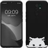 kwmobile Cover Compatibile con Xiaomi Redmi 9 - Custodia in Silicone TPU - Cover Protettiva Soft Case - nero/bianco