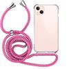 SiGrid Laccio Cover per Huawei P40 Lite 5G (6,5), Custodia in Silicone Trasparente con Cinturino in Regolabile Cordino, Corner Cushion Shock Absorption Case Elegante Necklace Case, Blu