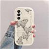 hdqICase Compatibile con Samsung Galaxy A05s Bianco Cover | Farfalla Custodia Onda Silicone Morbido