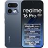 realme 16 Pro 5G Smartphone 8+256GB,Pebble Gre,MediaTek Dimensity 7300 Max,6.78 144Hz AMOLED,200MP OIS rear camera,50MP front selfie,6500mAh battery,80W ultra charge,NFC,eSIM,IP69