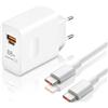 coalwop 88W SuperCharge Caricabatterie per 400 200 Pro 200 Lite 2-Porte Presa 88W PD Caricatore Rapido USB-C 1m con Cavo 6A Alimentatore USB A per Magic6 Magic7 90 70 Lite X8a X8b X6b X9b