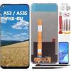 YHX-OU Schermo Full Touch per Oppo A53 Oppo A53s Schermo LCD Digitalizzatore Touch Sostituzione TFT Tasto Schermo 6,5 Nero LCD Display + Strumento di Installazione+Vetro Temperato