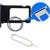 MMOBIEL Vassoio Carta SIM Compatibile con iPhone X - 5.8 inch - 2017 - Porta Scheda SIM - Inclusa guarnizione di gomma e Sim Pin - Nero