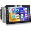 CAMECHO 2G+64G Android 15 Carplay Autoradio con navigatore per VW Golf 4 Polo Sharan Jetta MK4 T5 Multivan, Autoradio doppio DIN da 7 pollici con Wireless Carplay Android Auto Bluetooth RDS/FM Wi-Fi