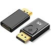 Zuya 2Pcs Adattatore DisplayPort 4K a HDMI compatibile Convertitore Display Port Maschio DP a femmina HD TV Cavo adattatore Audio video per PC TV proiettore
