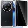 Yonntmmi Privacy Pellicola Protettiva per VIVO X200 Pro Anti-Spy Vetro Temperato 2 Pezzi & Protezione Fotocamera Accessori 1 Pezzi, 9H Pellicola protettiva per VIVO X200 Pro