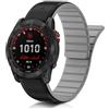 ToVioc Cinturini Silicone per 51mm of Garmin Fenix 8 Pro/Quatix 8/Tactix 8/D2 Mach 2, Cinturino Magnetico QuickFit 26mm per Garmin Fenix 7X/7X Pro/6X, D2 Mach 1 Pro, Enduro 3/2 - Nero & Grigio