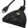 TNSLAND Sdoppiatore HDMI Bidirezionale 4K 3 Ingressi 1 Uscita con Pulsante Manuale, HDMI 3 in 1 UHD con Cavo Integrato 55 cm, Compatibile con TV PS5 PS4 PS3 Xbox PC Lettore Blu-Ray DVD, Chiaro Liscio