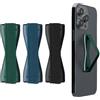 kwmobile Supporto Dita Cellulare - Set 3x Fasce Elastiche Sostegno Antiscivolo Antiurto Telefonino Supporto Universale - Finger Holder Phone blu caraibi metalizzato/petrolio metallizzato/nero