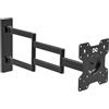 DQ WALL SUPPORT Rotate XL TV supporto da parete, si estende, gira, inclina, ruota, TV circa 24-50 pollici - 25kg, fino a VESA 200x200mm, supporto TV (Nero, 70 cm / 25 kg)