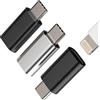 Kefiany Adattatore jack da Lightning a USB C maschio (3 confezioni) compatibile per Samsung per iPad Pro caricatore accessori alimentatore di rete per iPhone Charger cavo a spina di tipo C Set L-to-tpc-3p
