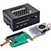GeeekPi Custodia in metallo per Raspberry Pi 5, con ufficiale Raspberry Pi M.2 Hat+ and Active Cooler, supporto M.2 SSD 2230/2242