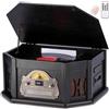 ORCC Giradischi 10 in 1, nostalgico per dischi in vinile con Bluetooth, 2 altoparlanti integrati, CD, cassetta, radio AM/FM, USB, slot SD, telecomando