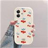 hdqICase Compatibile con Realme Note 60 Bianco Cover | Ciliegia Custodia Onda Silicone Morbido