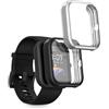 kwmobile Set 2x Custodia Smartwatch Compatibile con Huami Amazfit Bip 3 / Bip 3 Pro Cover - Case Silicone Protezione Orologio Fitness nero/argento