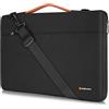 NIDOO 15,6 Pollici Borsa Del Computer Portatile Impermeabile Tracolla Custodia Protettiva per XPS 17/Legion Slim 7/ThinkPad T15 P15s E15 L15/Inspiron 16 Plus/Legion 7/5i Pro