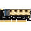 GLOTRENDS PA05 Adattatore da M.2 NVMe a PCIe 4.0 X4, senza staffa per l'installazione in case compatti o alti 2U, per 2280/2260/2242/2230 M.2 NVMe SSD