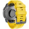 ANBEST Cinturino Compatibile con Garmin Fenix 6X PRO/7X, Braccialetto di Ricambio in Silicone Sportivo per 5X/Enduro/Enduro 2/Descent MK2, Giallo