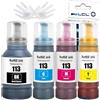 LCL 113 Inchiostro Compatible con epson 113 Flacone di Inchiostro Multipack Compatible con EcoTank ET-16150 ET-16600 ET-16650 ET-16680 ET-5150 ET-5160 ET-5170(Nero Ciano Magenta Giallo,4-Pack)