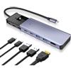 APKLVSR Hub USB C 6 in 1 con alloggiamento SSD M.2 NVMe, porte USB 3.2 10 Gbps, 100 W PD, 4 K HDMI, adattatore NVMe USB ad alta velocità, alloggiamento SSD M.2, adattatore per MacBook Pro/Air, Dell XPS