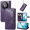 Fertuo Cover per Honor Magic 8 Lite 5G, Custodia Portafoglio a Libro in Pelle Flip Case con Porta Carte, Chiusura Magnetica e Stand [Disegni di Mandala] Interno Silicone Sottile Antiurto, Viola