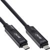 InLine Cavo AOC USB 3.2 Gen.2, USB-C a USB-C, attivo, 8K@60Hz, 10Gb/s, 4K@144Hz, HDR10, Power Delivery, Plug and Play, 7,5 m, 35797I