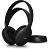 Philips SHC5200M2 Cuffie TV wireless con 30H di riproduzione, Portata 30m, Connessione 2.4G digitale, Vestibilità comoda over-ear, Batteria sostituibile, Audio chiaro dei dialoghi - Nero