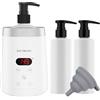 BACTIBLAST scalda olio da massaggio, scalda olio con due dispenser, Scalda lozioni indicatore a LCD, Scalda oli per massaggi per spa salone per uso domestico (Bianco)