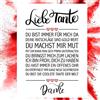 Close Up Poster con citazione Beste Tante - Danke Citate - Regalo decorativo per compleanno, Natale, ogni giorno - 30 x 40 cm, qualità premium