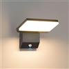Comely 24W Applique da Esterno LED con Sensore di Movimento, IP65 Lampade Esterno con Pannello LED Orientabile, 3000K Luce Bianca Calda Applique da Parete per Giardino Terrazza Ingresso, Nero