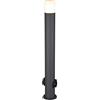 Trio Leuchten Hoosic 424067142 - Palo esterno in alluminio pressofuso antracite, plastica bianca, 1 x E27, due prese