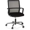HJH Office 608904 Sedia da ufficio professionale MOVE-TEC NET 3D in tessuto/tessuto di maglia nero, per una seduta dinamica e sana