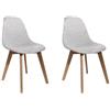 HOME DECO FACTORY Set di 2 sedie a rete grassa grigia