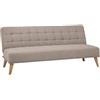 SHIITO | Modello Louis XIV - Divano letto con apertura Clic-Clac | Dove eleganza e comfort si trovano | Design Capitoné in colore visone | 189,5 x 88 x 89 cm