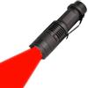 MODOAO Red Light LED Flashlight 1 Pack, Zoomable, Water Resistant, 3 Light Modes, Adjustable Focus Light for Camping, Hunting, Hiking, Night Vision, Night Fishing, Astronomy and Emergency (Black Shell)