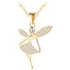MOOFUN Collana con ciondolo a forma di angelo, da ragazza, in argento 925, con zircone, bella ed elegante, per figlia, fidanzata, moglie, mamma, ballerina, donna, gioiello per compleanni, San