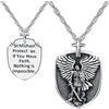 Eusense Collana San Cristoforo/San Michele/Crocifisso/San Benedetto/Vergine Maria in argento 925 con ciondolo patrono religioso gioielli cattolici protezione amuleto per uomini e donne