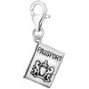 Quiges Donna Charm Ciondolo Argento Passaporto per Bracciali e Accessori