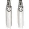 HOBBIESAY 2 spalline in stile punk con catena e nappa, con strass scintillanti, distintivi per spalle con frangia in platino, spalline in similpelle staccabile, per costumi e decorazioni