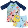 United Labels Spongebob Costume 2 Pezzi UV 50 per Bambino, Blu, 110/116, Maglietta + Pantaloncini