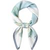 IGXX Foulard Quadrato in 100% Seta di Gelso, 53x53 cm, Sciarpa in Satin Leggera per Capelli e Collo da Donna, Stampa Loto Blu, Stile UK