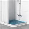 Wezest Guarnizione in silicone per il pavimento del bagno, striscia sigillante impedisce il troppopieno di acqua, impermeabile, autoadesiva e pieghevole (40 inch)