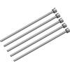 QUARKZMAN 5Pz Spille di Espulsori Dritte, Diametro 2.5mm (0.1) Punta Tonda in Acciaio Skd61 Lunghezza 100mm (4) per Manutenzione Meccanica