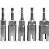 Saipor 5 PCS Power Wing Nut Driver Set with 1/4 Inch Hex Shank Slot Wing Nuts Drill Bit Socket Wrenches Tools Set for Panel Nuts Screws Eye C-Hook Bolt, Q-Hanger (10/12/14/16/18mm)