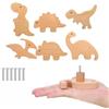 Cohentbliss 6 Pezzi Pomelli Legno Animali, Bottoni per Mobili, Manopole Mobili Bambino, Maniglie Armadio con Viti, Facili da Montare, per Armadi Cassetti Soggiorno Cucina