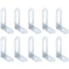 QUARKZMAN 10Pcs Staffe Angolari A Forma Di L 1.5x0.94x0.47 Staffa Angolare Staffa Scaffale In Metallo Per Mobili Scaffali In Legno (38x24x12mm, Argento)
