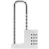 Befun Lucchetto con arco lungo, lucchetto a combinazione a 4 cifre, argento