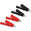 PATIKIL Isolato Coccodrillo Clip, 4pz Rame Coccodrillo Clip Morsetto con 4mm Presa Banana Jack per Multimetro Elettrico Circuito Test Misurazione, Nero Rosso