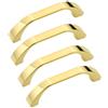 BOZONLI Maniglie per Mobili da Cucina, 4 Pezzi Maniglia in Lega di Zinco per Armadio da Cucina Guardaroba, Distanza Fori 64 mm (Oro)
